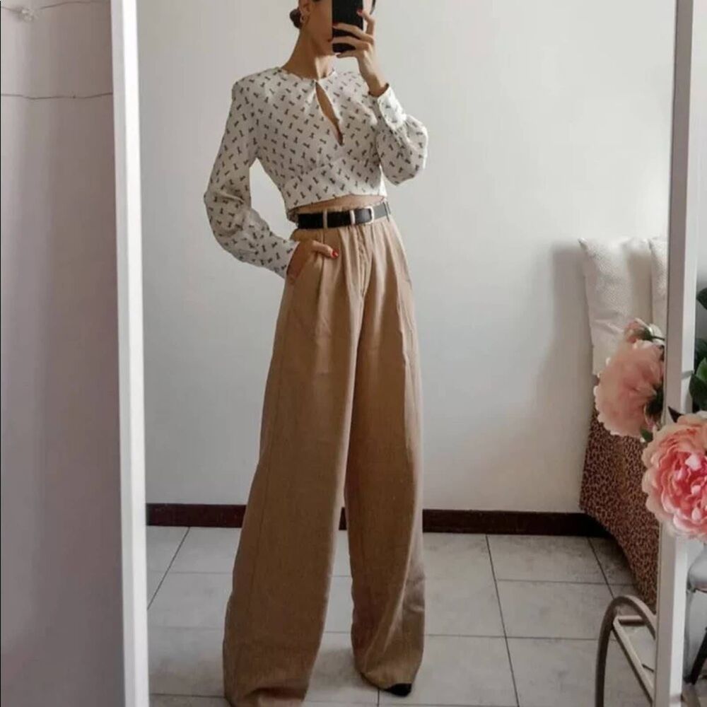 ZARA PRINTED CROPPED TOP